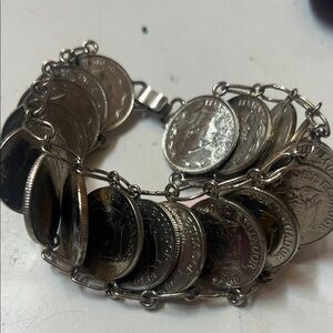 Silver Coin Bracelet